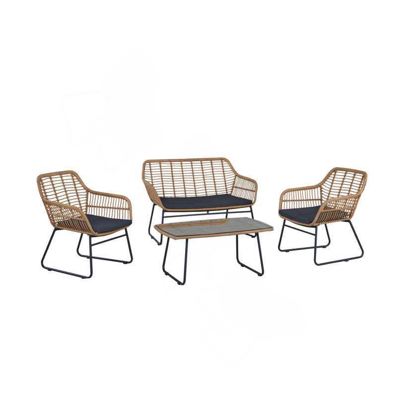 4-Piece Conversation Set, Gray