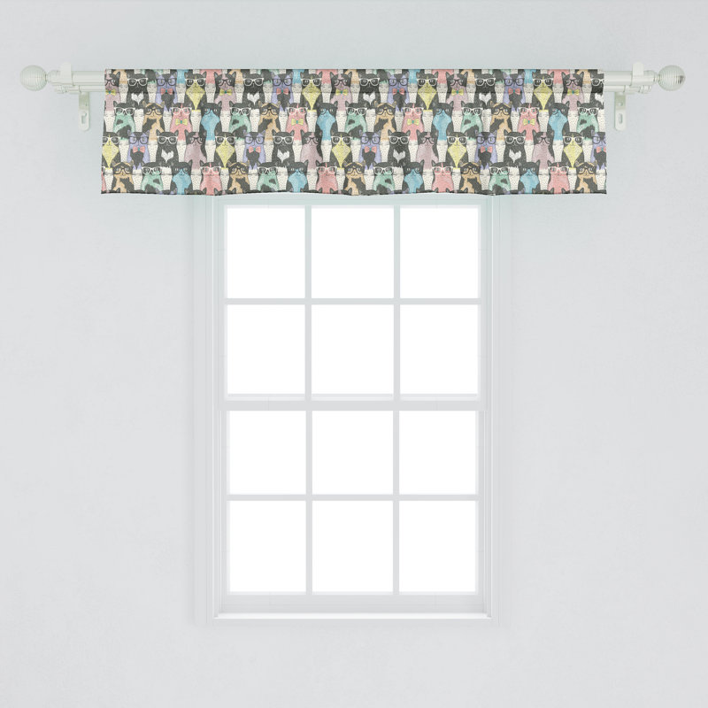 Ambesonne Cats Valance Pack of 2 8885