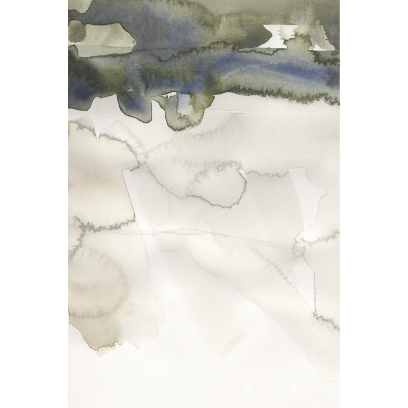 Aquarelle, horizon abstrait IV, H 18 po x l 12 po