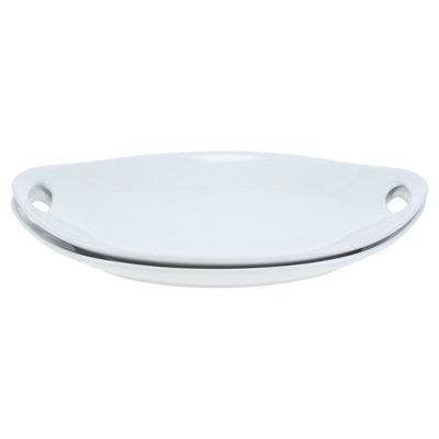 Bia Cordon Bleu Porcelain 15" X 9" Oval Platter With Handles In White
