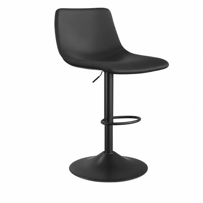Ensemble de 2 chaises de bar en cuir réglables en cuir pour l'extérieur
