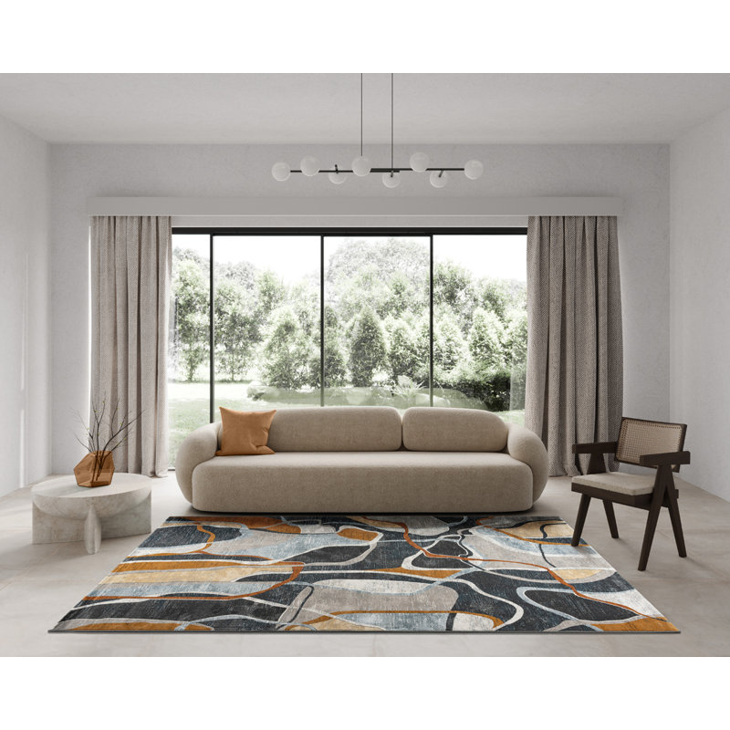 Canyon Brown/Black/Cream Rug, Rectangle 133 x 195 cm
