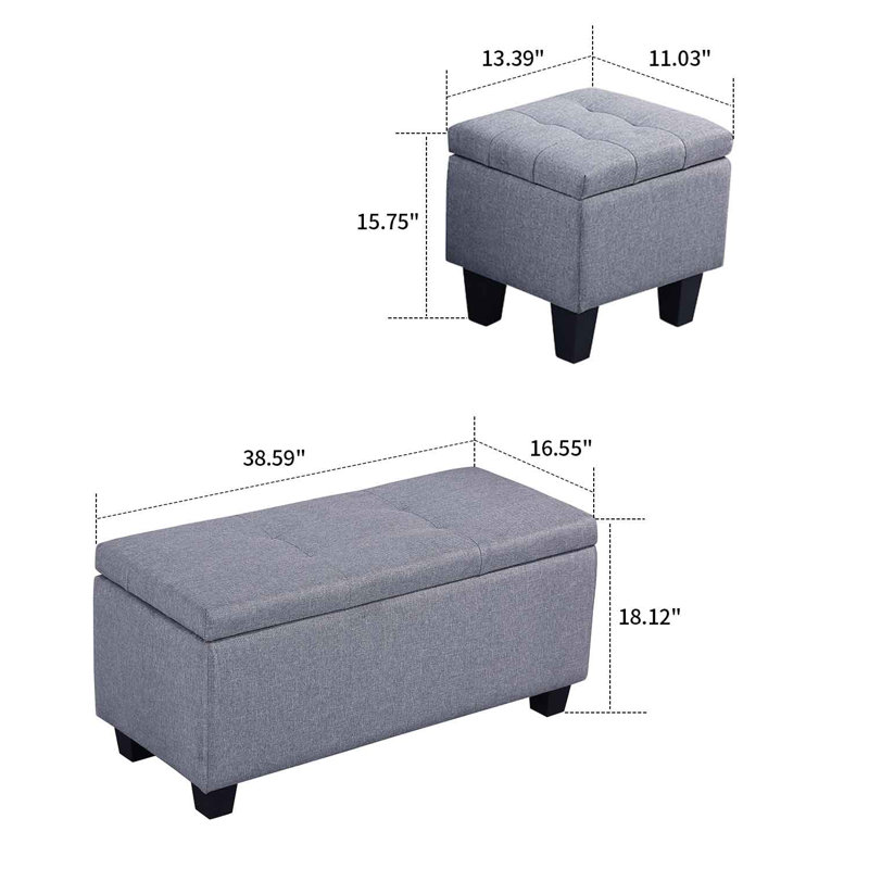 Racheli Upholstered Ottoman