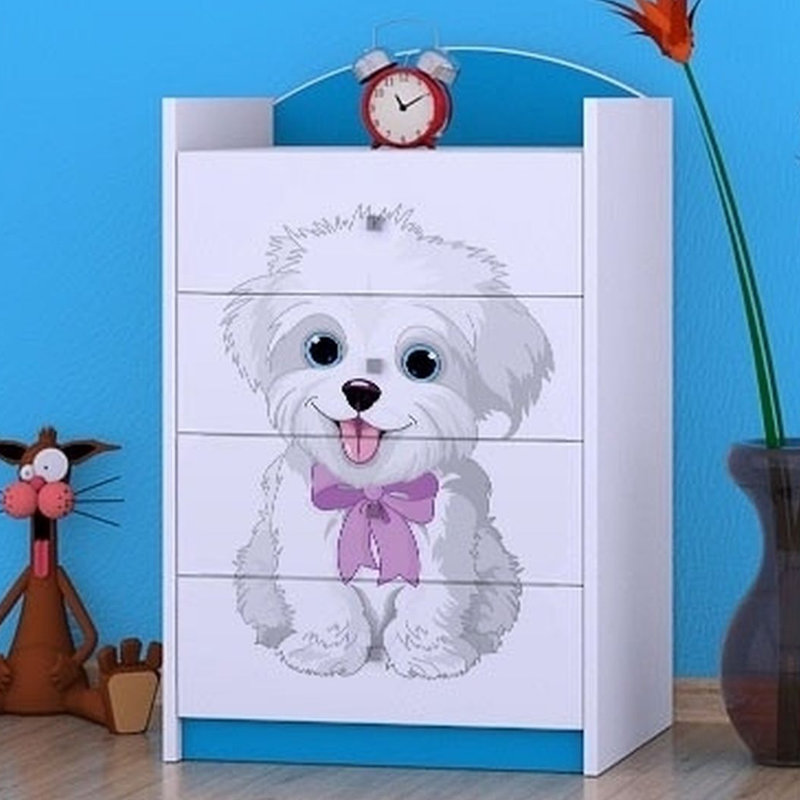Nolen Kids 4 - Drawer Chest, Blue