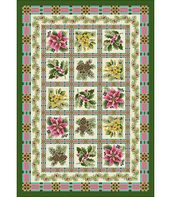 Tapis beige / vert / rose touffeté Norsworthy