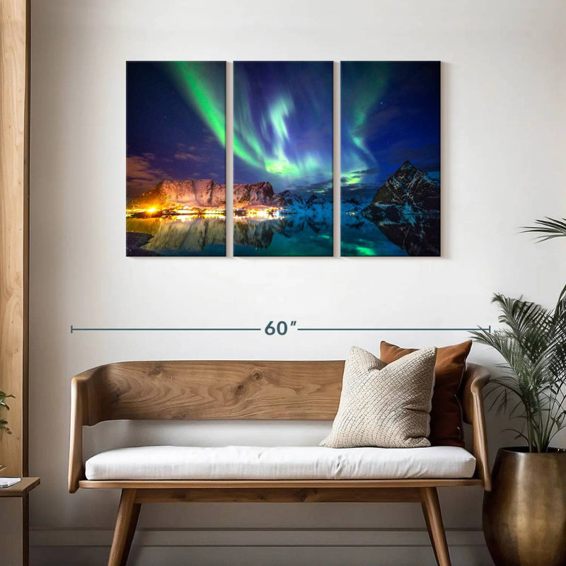 Lumières Alvord Lofoten Aurora, H 28 po x l 45 po