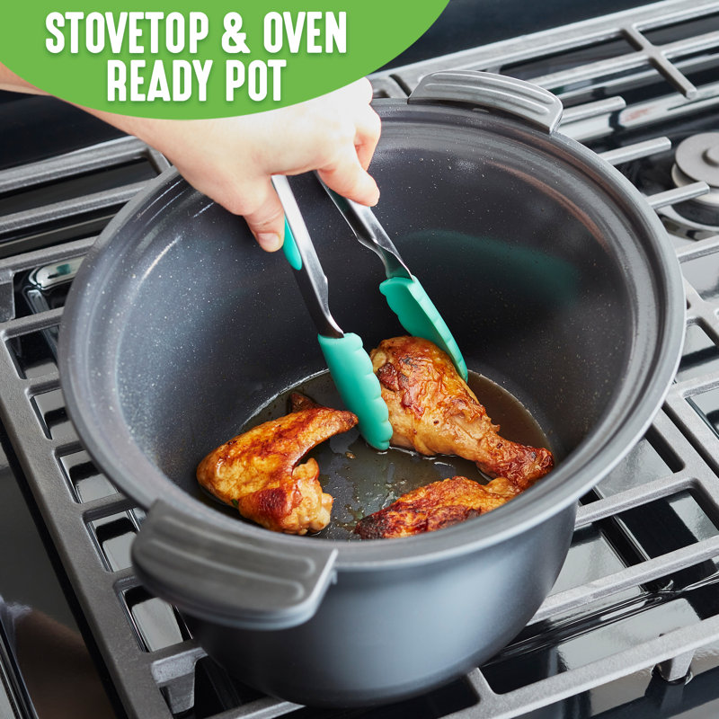Turquoise 6 Quart Digital Display Non-Stick Buffet Server