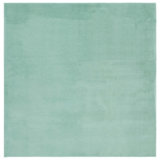 Faux Rabbit Fur Performance Machine Washable Solid Color Rug