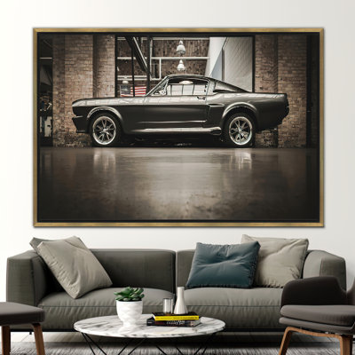 Classic Car Canvas, Vintage Car Poster, Ford Mustang Wall Art, American Car Art, Car Wall Art, Motivatioanal Canvas,