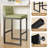 Sturdy Modern Low-Back Counter Height Bar Stools with Metal Frame and Faux Leather Upholstery-1014882651