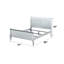 Lit simple à finition platine - Gomme exquise en placage de gomme et panneau de particules support stable 85 po x 47 po 41 Conception gracieuse sans option de rangement-185246980-185246983