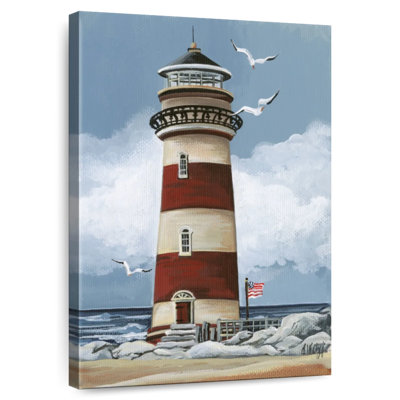 Simple red lighthouse Aletra