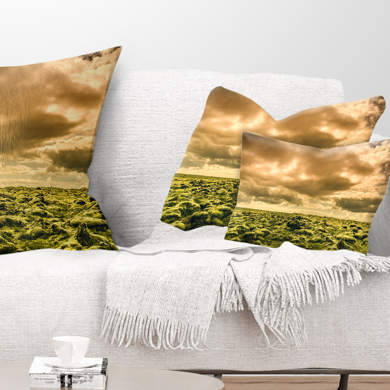 Coussin lombaire paysage magnifique vue du ciel et de la mousse