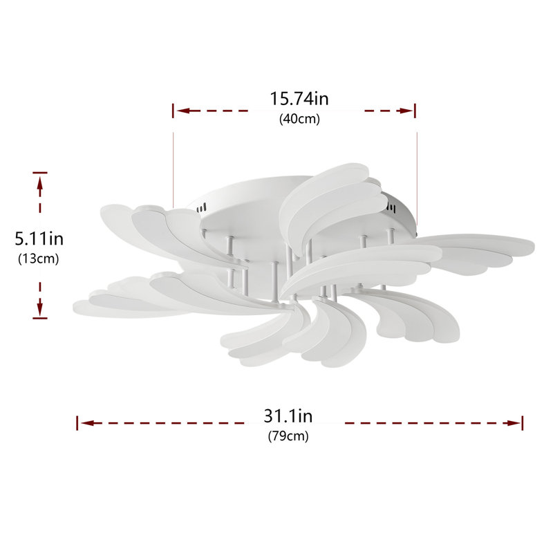 1-Dimmable white LED iron ceiling light