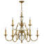 Lustre à neuf lumières avec accents en cristal Eleanor-1900913042