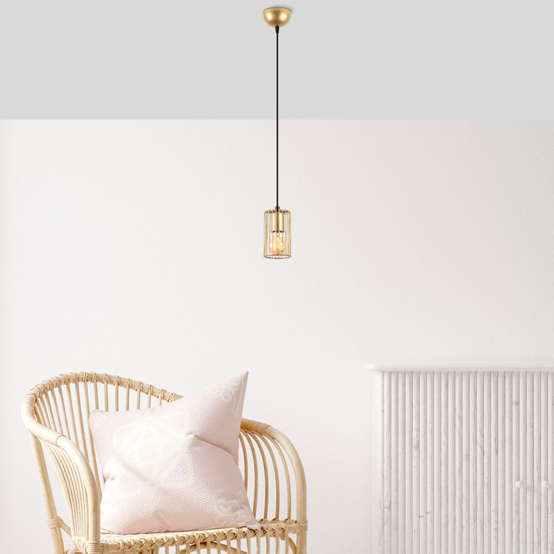 Luminaire suspendu cylindrique à 1 lumière