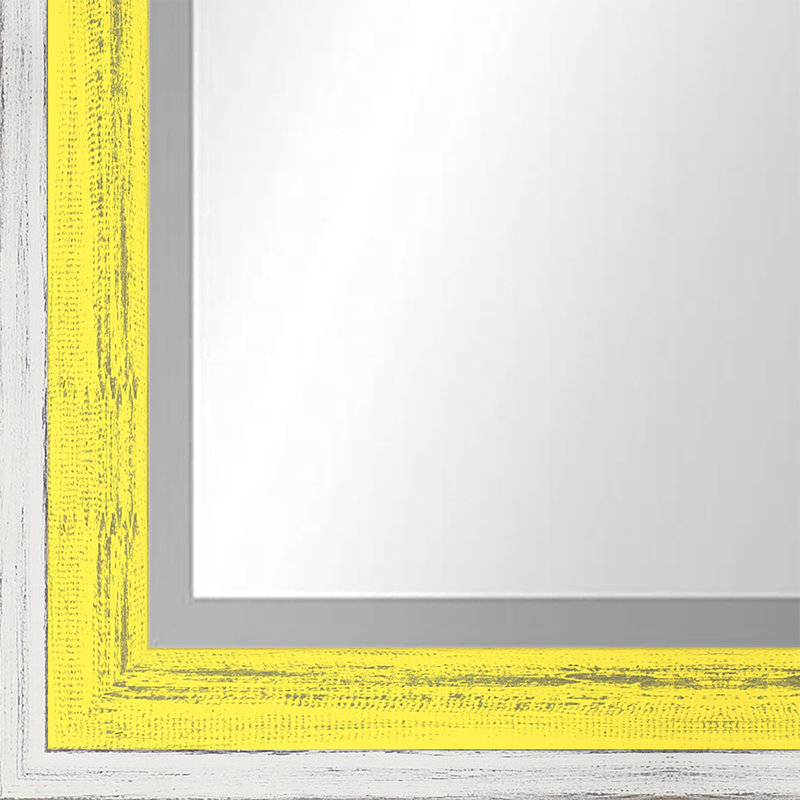 Natural Wood, 20.5" x 20.5", White/Yellow