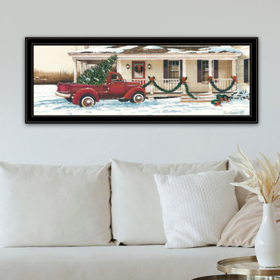 Trendy Decor 4U Christmas-Themed Framed Wall Art For Living Room And Bedroom, Elevate Home Decor With Modern Elegance