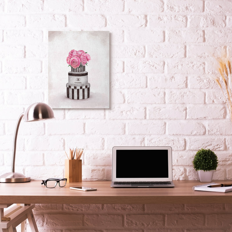 « mode fleur painting stack », reproduction d’art sur image, Toile tendue, H 30 po x l 24 po