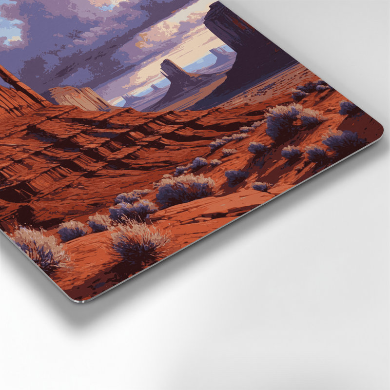 Art mural en métal brun USA State Utah, H 12 po x l 12 po