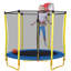Mini trampoline d'extérieur et d'intérieur pour tout-petits avec enceinte, panier de basketball et ballon inclus