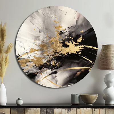 Eugenie - Art abstrait rond en métal
