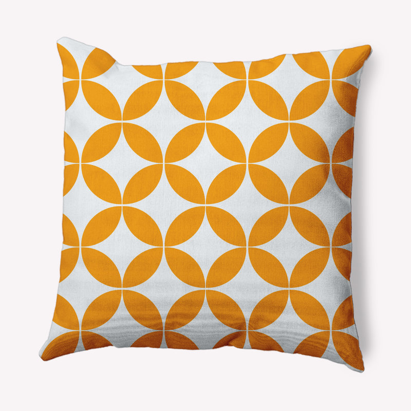 Coussin intérieur / extérieur Eye Opener, 20 po x 20 po, Jaune