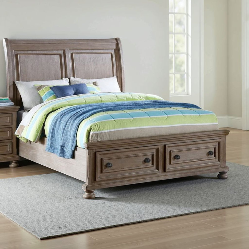 Lit plateforme tapissier Anartz, Simple