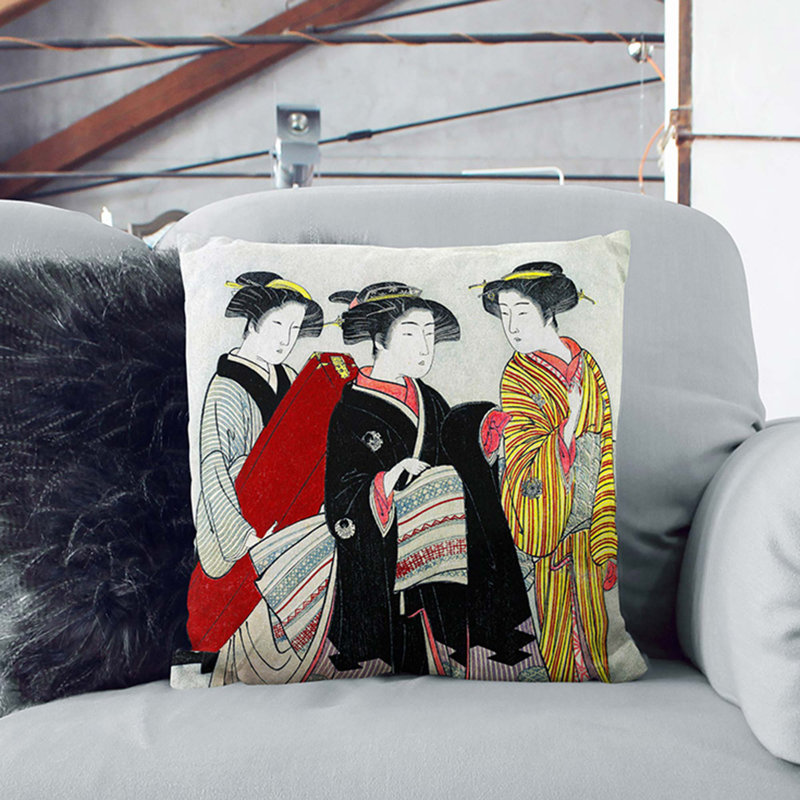 Square Throw Cushion, 40cm H x 40cm W x 15cm D