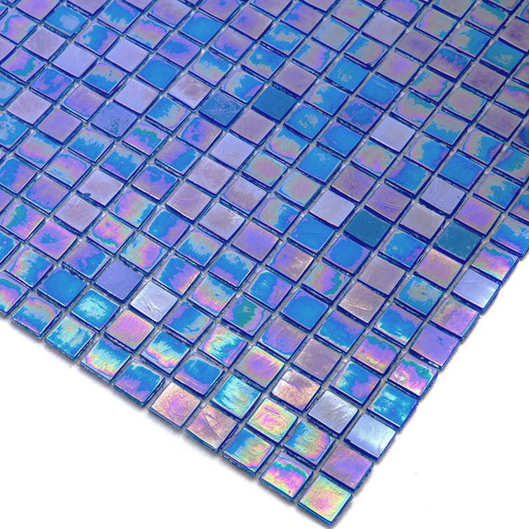 Skosh 0.6" x 0.6" Glass Grid Mosaic Wall & Floor Tile