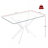 47.24" Rectangular Clear Tempered Glass Dining Table,Stylish Design with silver Metal Legs, Kitchen Table for Dining Room-971679555-971679559-971679560