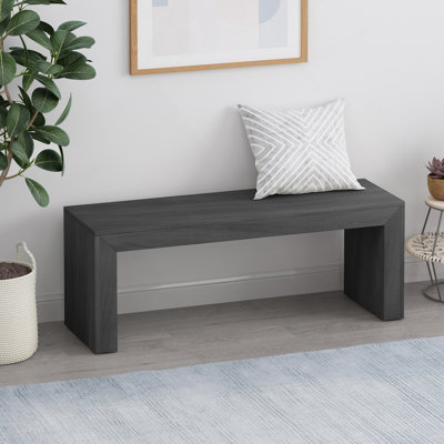 Banc de salle à manger en bois d'acacia, noir
