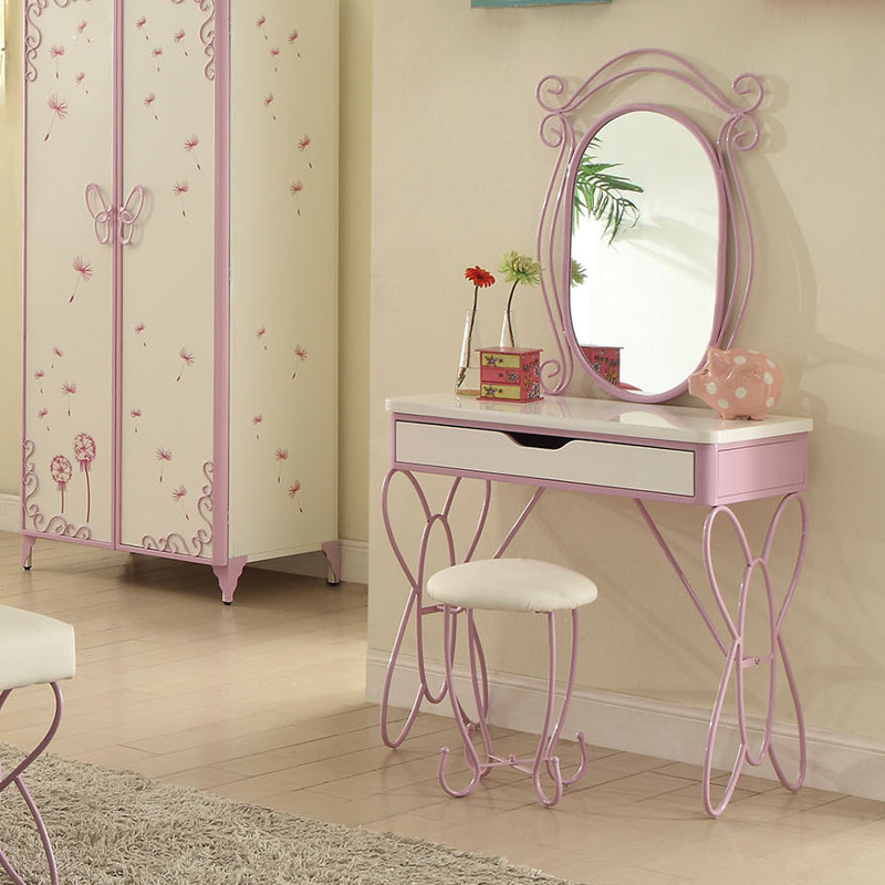 Ensemble de meuble-lavabo avec miroir Saundra