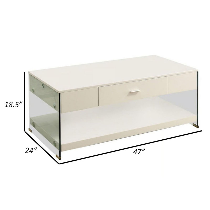 Table basse traîneau avec rangement Deangela