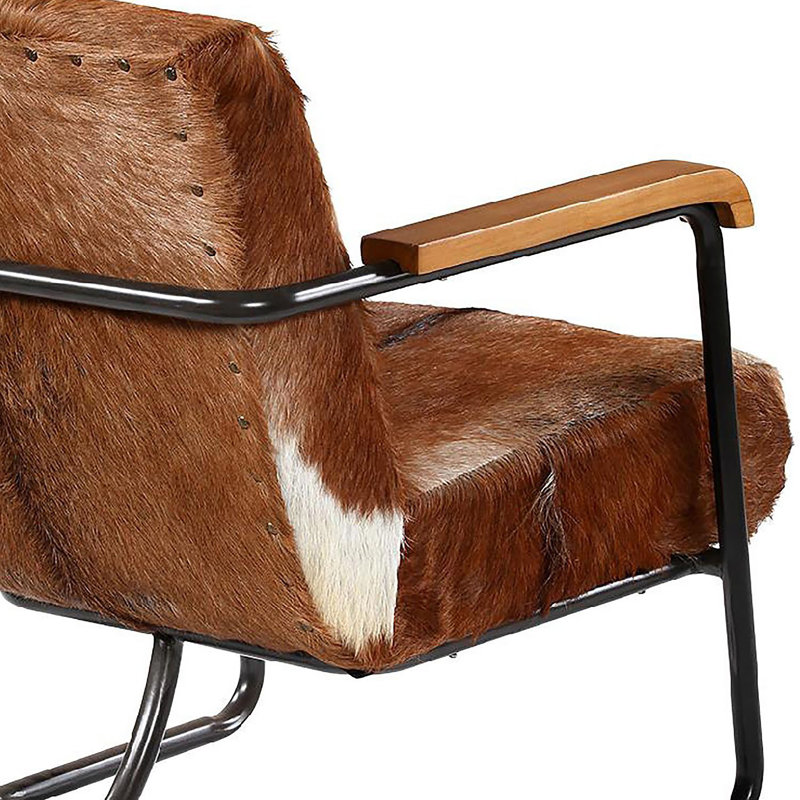 Vistan Cow Hide Upholstered Occasional Chair