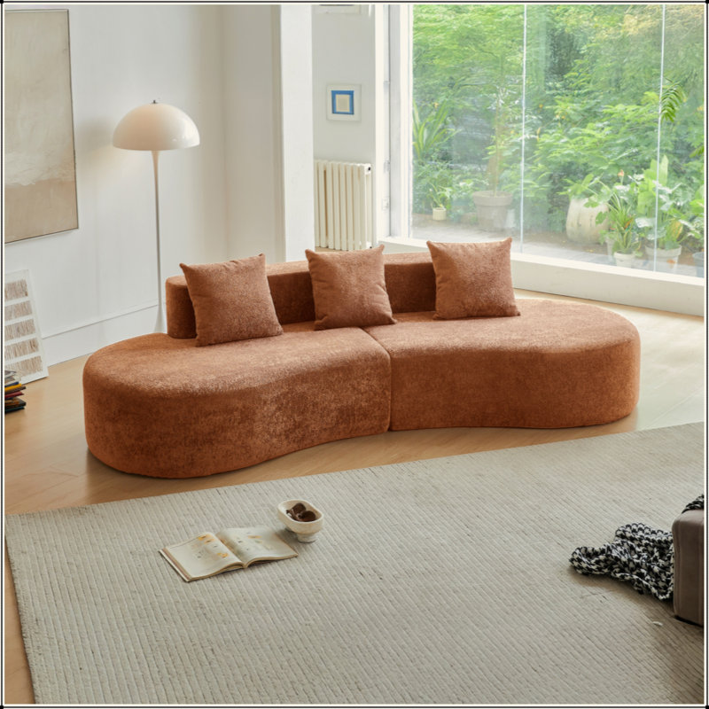 Canapé modulaire courbé moderne, canapé 5 places, confortable et élégant pour le salon, l’appartement, la décoration intérieure, facile à assembler