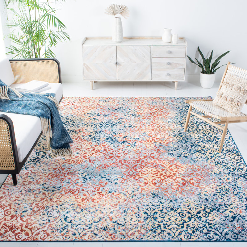 Renforth Performance Damask Rug, Rectangle 5'5" x 7'7"
