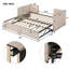 Lit de jour simple rembourré avec lit gigogne extensible - Lit d'invité en velours pour adolescents et adultes, beige-118614425