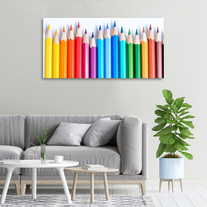 Colourful Pencils - Print, Canvas, 50cm H x 100cm W x 2cm D