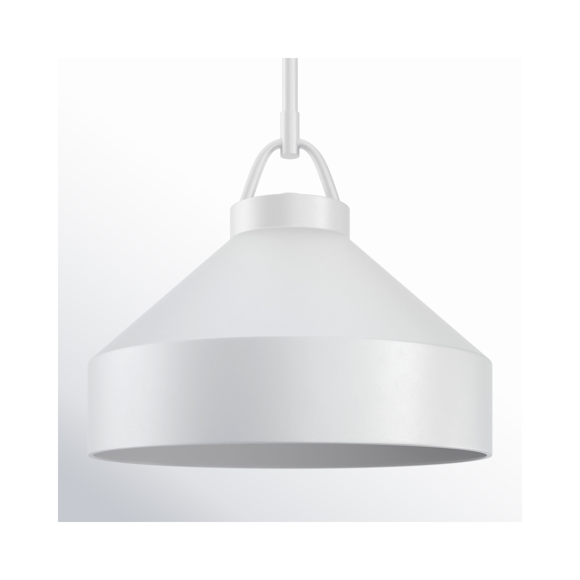 Orion Single Light Metal Dimmable Pendant, White, 49.25" H x 12" W x 12" D