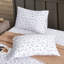 Ensemble de draps en flanelle avec feuilles et baies blanches-112343006