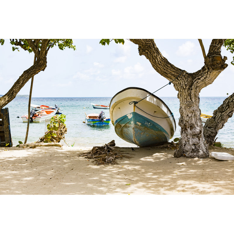 Budde Boat On The Shore - Wrapped Canvas Print, 30cm H x 46cm W x 3.8cm D