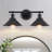 Balfor 2-Light Dimmable Matte Black Vanity Light
