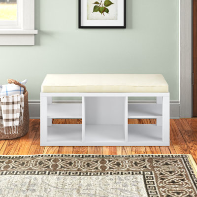 Pettis Polyester Upholstered Storage Bench