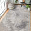 Tapis abstrait en polyester tissé à la machine crème-2010553587