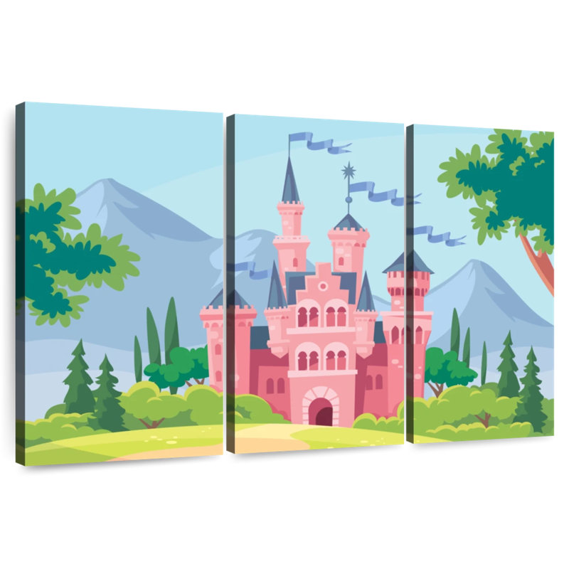 Lilie Pink Fairy Tale Castle, 36" H x 57" W