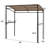Outdoor 7 Feet Grill with Serving Shelf and Storage Hooks-50495382