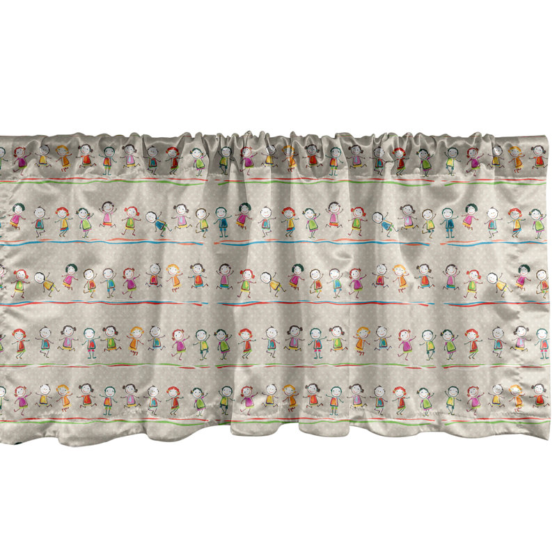 Multicolore cantonnière Ambesonne, L 54 po x L 12 po