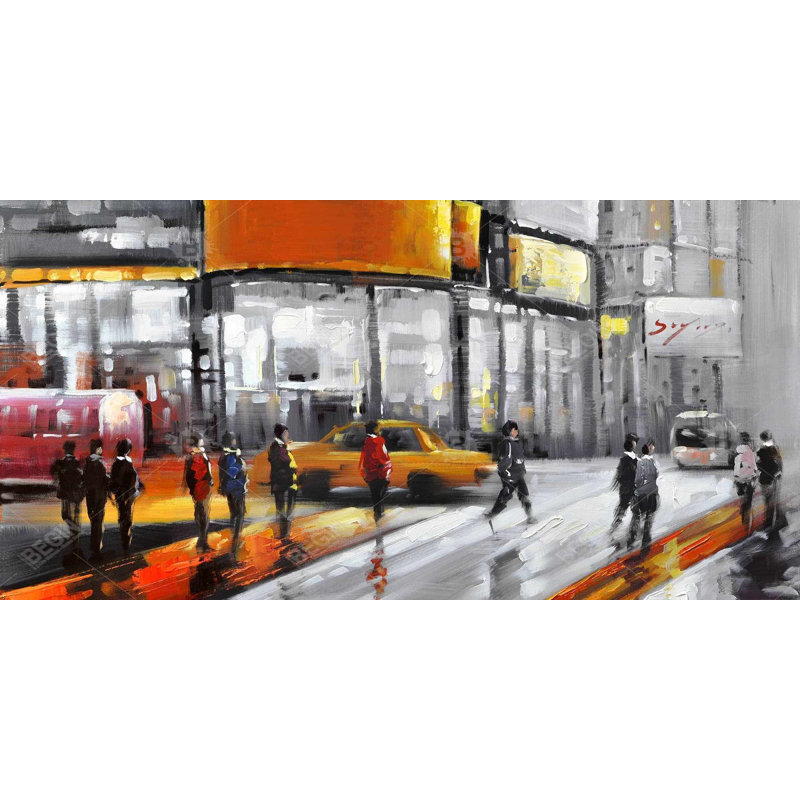 Circulation in times square - 15.75"x31.50" Desk mat