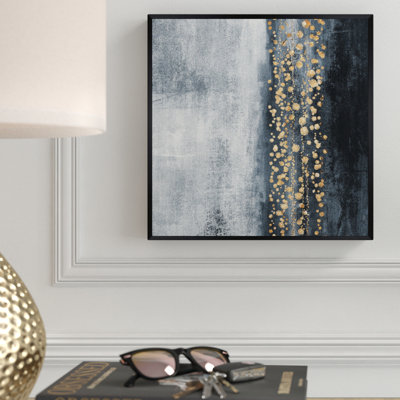 Abstract Metallic Down The River Paint - Single Picture Frame Graphic Art